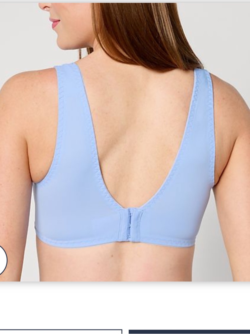 Breezies Black & Nude Lace-Trim Soft Support Wirefree Bra XL. - Picture 6 of 7